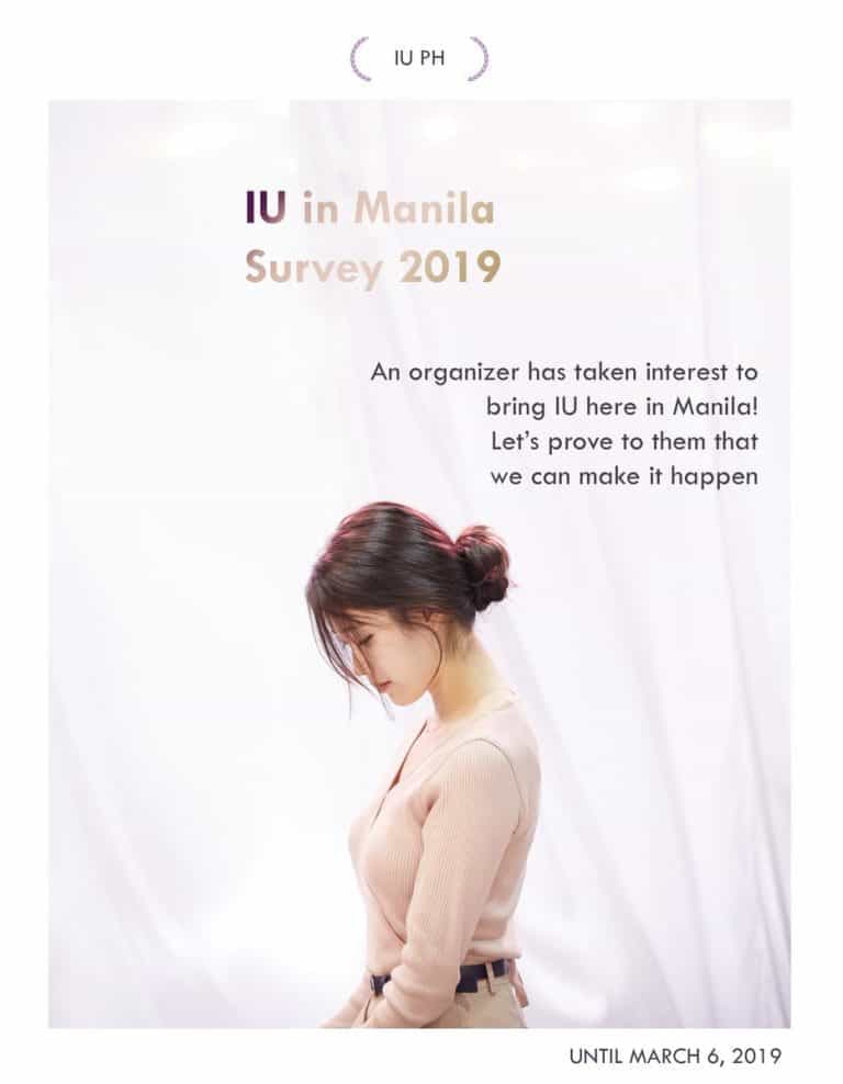 IU might come in Manila if you help to fill up this survey