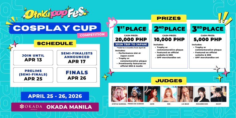 Otaku Pop Fes 2026 Highlights Cosplay Cup at Okada Manila on April 25–26